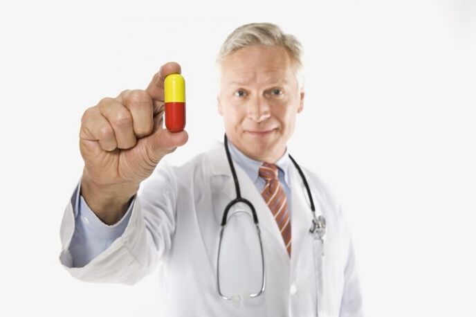 The doctor offers medication for prostatitis